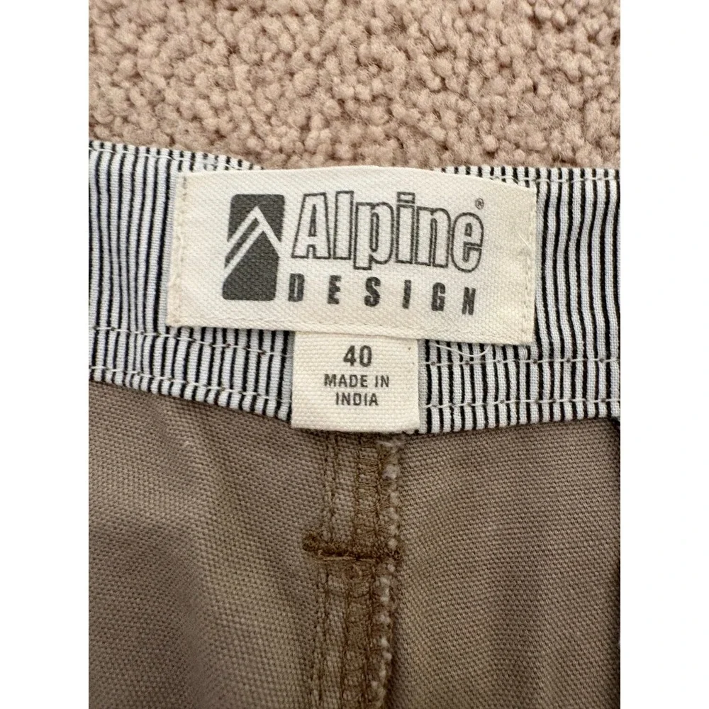 NWT Bundle - Alpine Design Men Shorts Size 40 Green Tan Cargo Chino Media Pocket